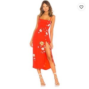 Capulet Janette Midi Dress red floral